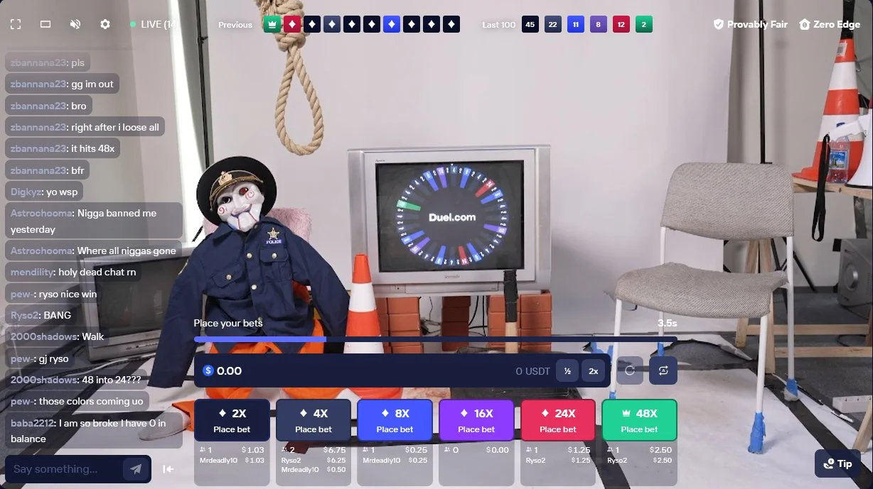 Castle Roulette — Duelin eksklusiivinen live 24/7 · Provably Fair · Zero Edge · 